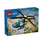 LEGO City: City Emergency Rescue Helicopter Toy for 6 Plus Year Old Boys & Girls, Vehicle Building Set with Winch, Spinnable Rotors and 3 Minifigures for Imaginative Play, Fun Birthday Gift for Kids 60405 (60405) - New Sealed - box front