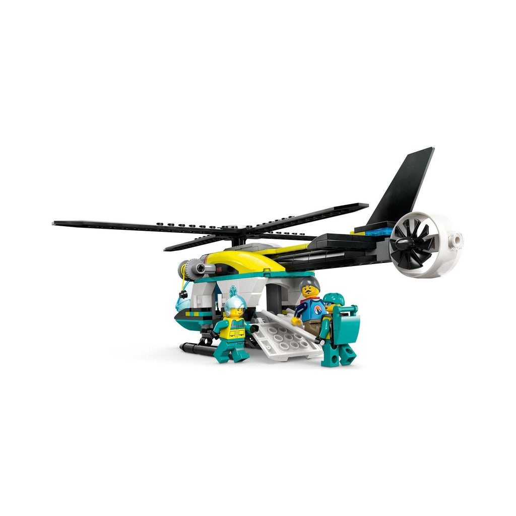 LEGO City: City Emergency Rescue Helicopter Toy for 6 Plus Year Old Boys & Girls, Vehicle Building Set with Winch, Spinnable Rotors and 3 Minifigures for Imaginative Play, Fun Birthday Gift for Kids 60405 (60405) - New Sealed - built set