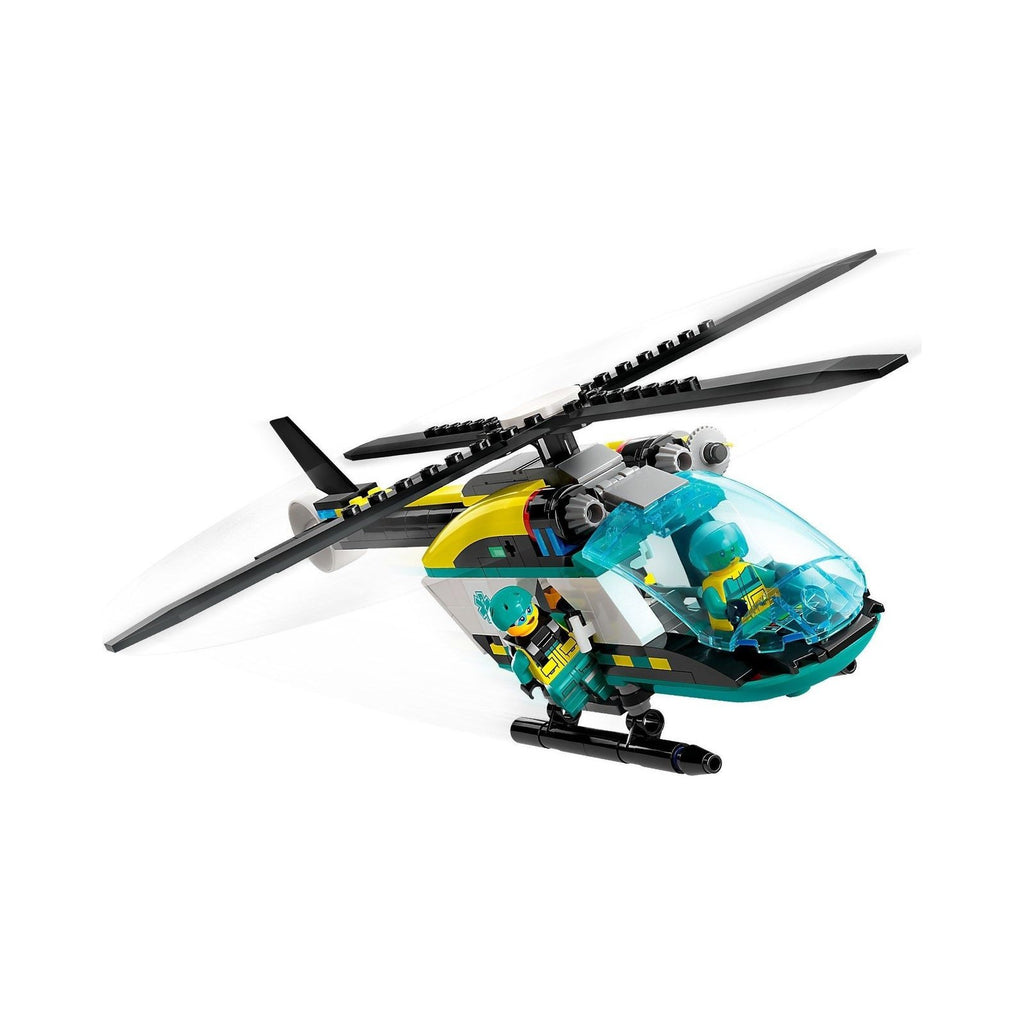 LEGO City: City Emergency Rescue Helicopter Toy for 6 Plus Year Old Boys & Girls, Vehicle Building Set with Winch, Spinnable Rotors and 3 Minifigures for Imaginative Play, Fun Birthday Gift for Kids 60405 (60405) - New Sealed - minifigures