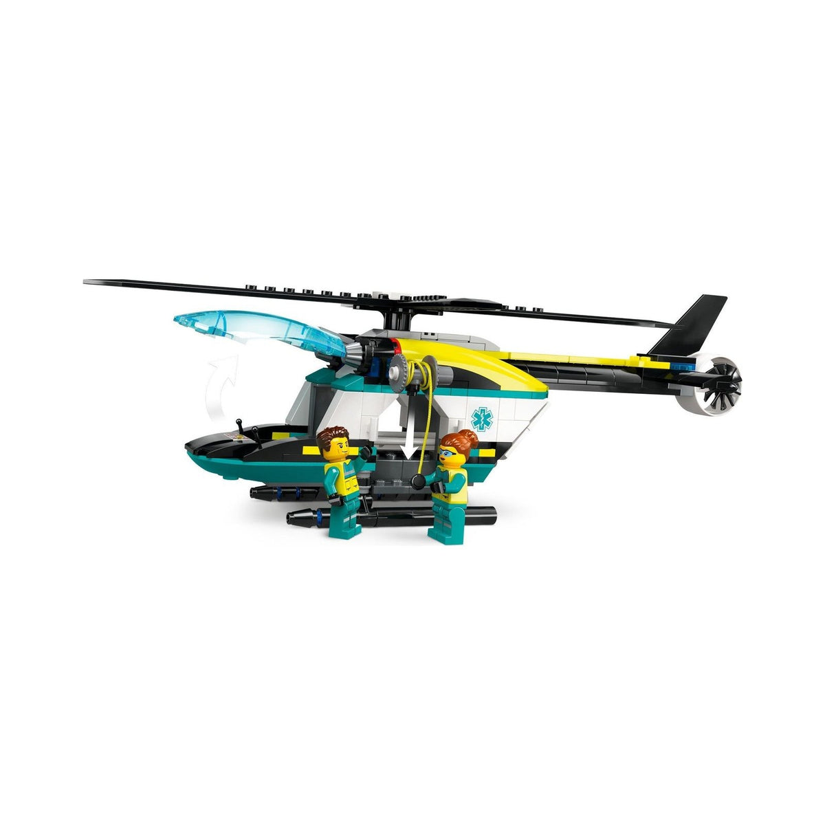 LEGO City: City Emergency Rescue Helicopter Toy for 6 Plus Year Old Boys & Girls, Vehicle Building Set with Winch, Spinnable Rotors and 3 Minifigures for Imaginative Play, Fun Birthday Gift for Kids 60405 (60405) - New Sealed - set details