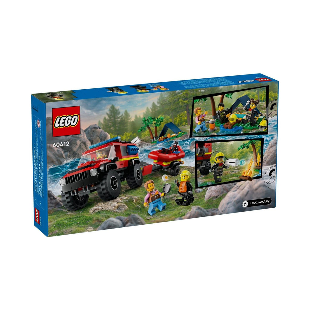 LEGO City: 4x4 Fire Engine with Rescue Boat (60412) - New Sealed - close-up