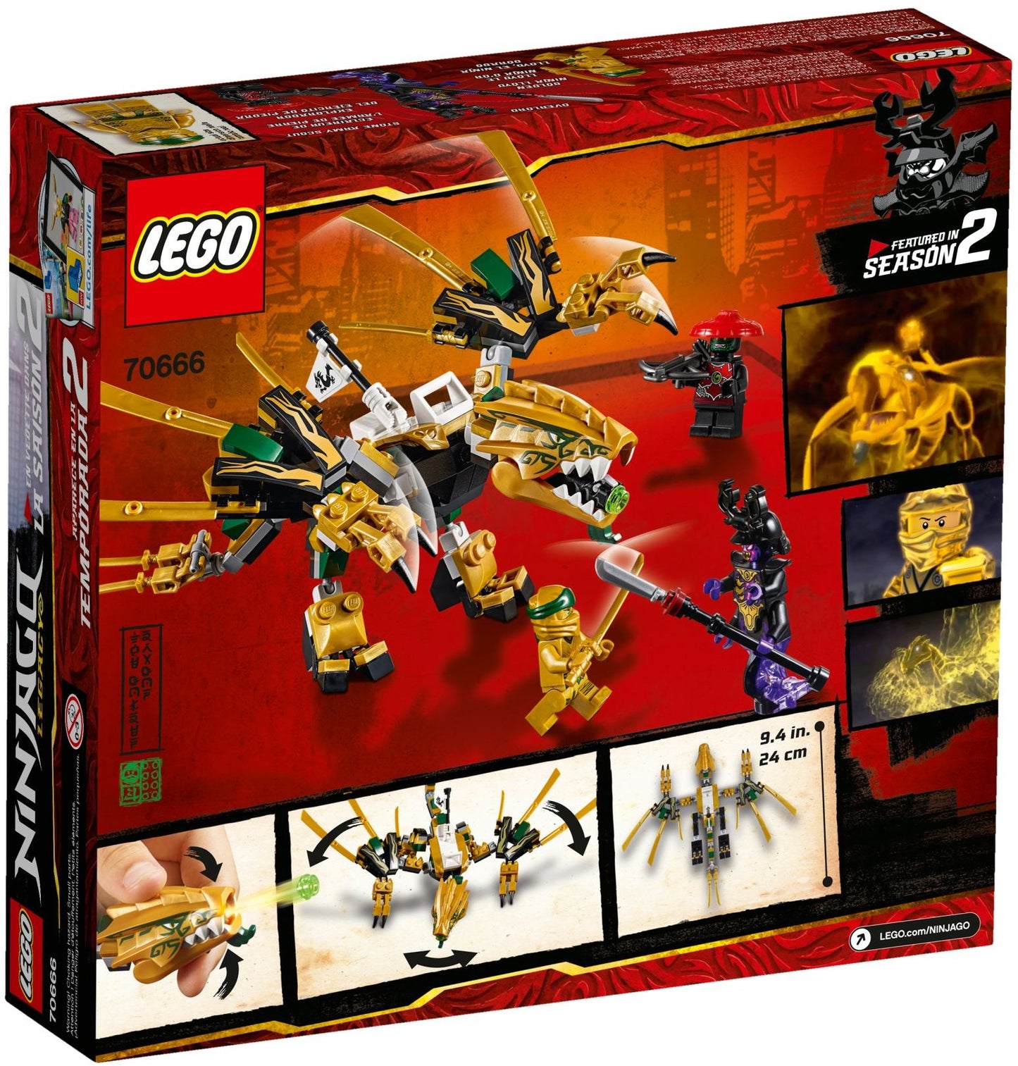 LEGO Ninjago: The Golden Dragon (70666) - New Sealed - set details