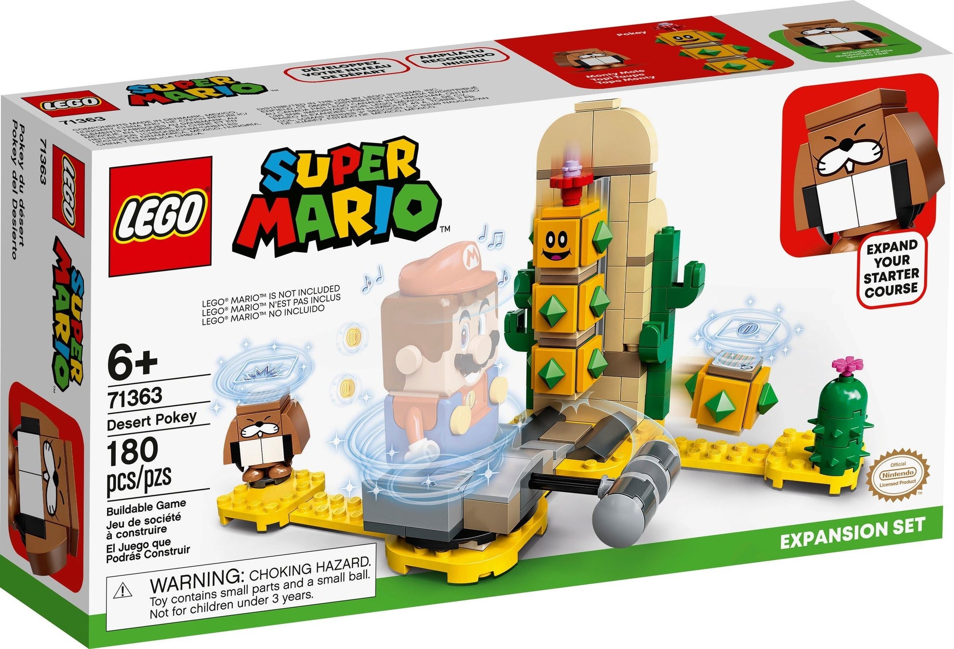 LEGO Super Mario: Desert Pokey Expansion Set (71363) - New Sealed - box front