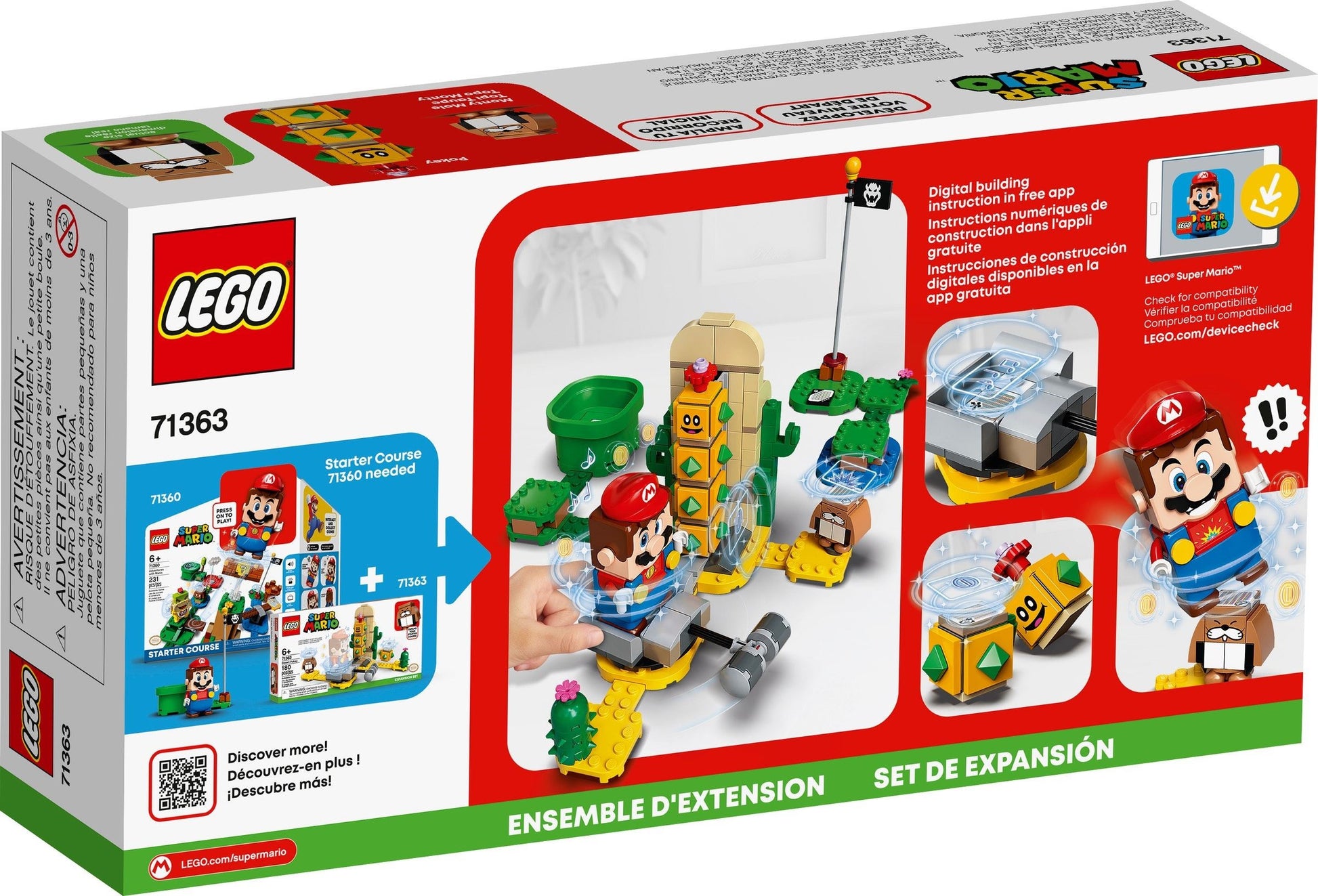 LEGO Super Mario: Desert Pokey Expansion Set (71363) - New Sealed - alternate view