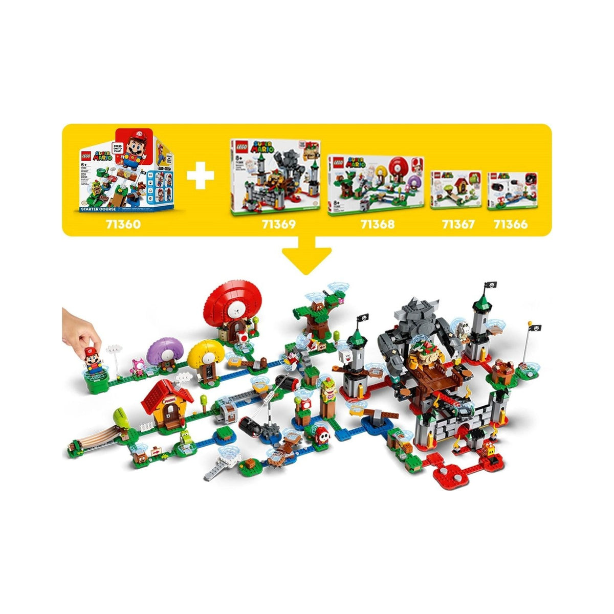 LEGO Super Mario: Super Mario Piranha Plant Power Slide Expansion Set 71365; Building Kit for Kids to Combine with The Super Mario Adventures with Mario Starter Course (71360) Playset, New 2020 (217 Pieces) (71365) - New Sealed - minifigures