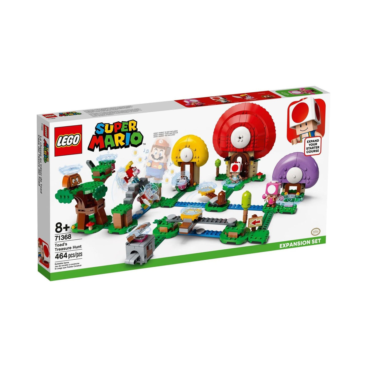 LEGO Super Mario: Toad's Treasure Hunt Expansion Set (71368) - New Sealed - box front