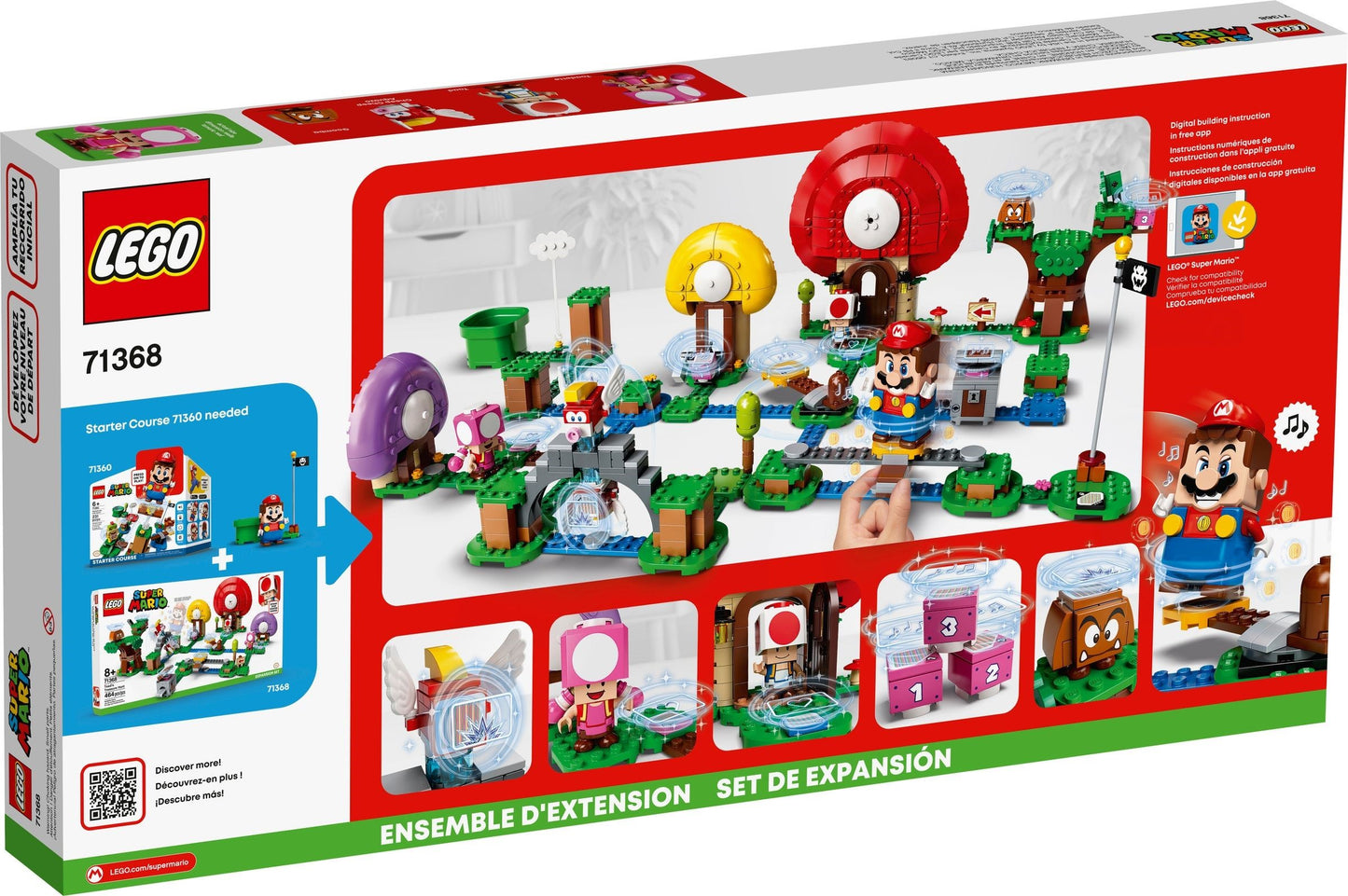 LEGO Super Mario: Toad's Treasure Hunt Expansion Set (71368) - New Sealed - alternate view