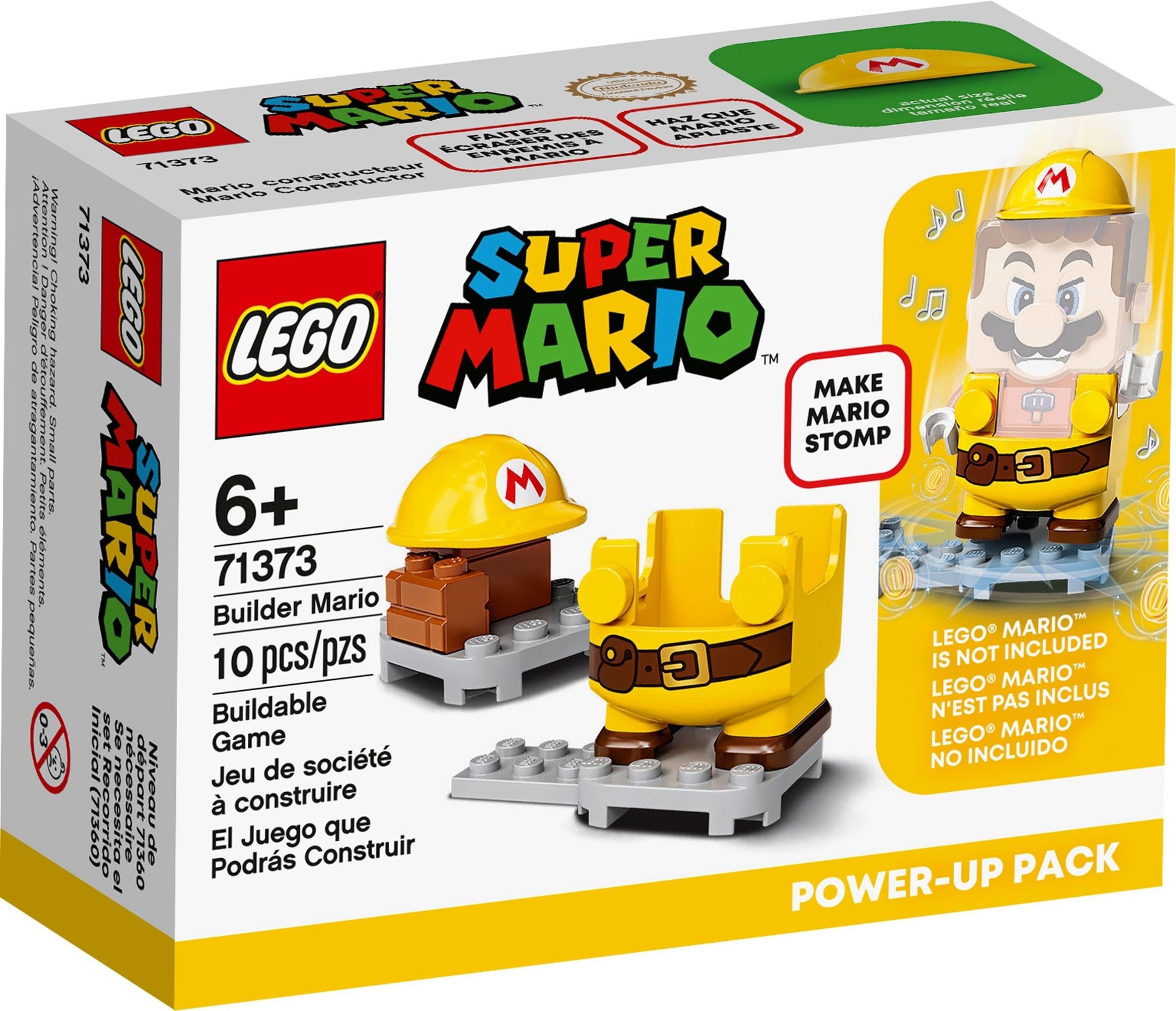 LEGO Super Mario: 71373 Super Mario Builder Power-Up Pack Expansion Set Stomp Costume (71373) - New Sealed - close-up