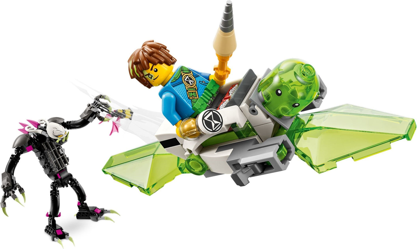LEGO Dreamzzz: DREAMZzz 2-in-1 Grimkeeper the Cage Monster Figure Set, Transform Z-Blob into Mini-Plane or Hoverbike, With Minifigures from the TV Show, Toys for 7+ Years Old Kids, Boys, Girls 71455 (71455) - New Sealed - rear view