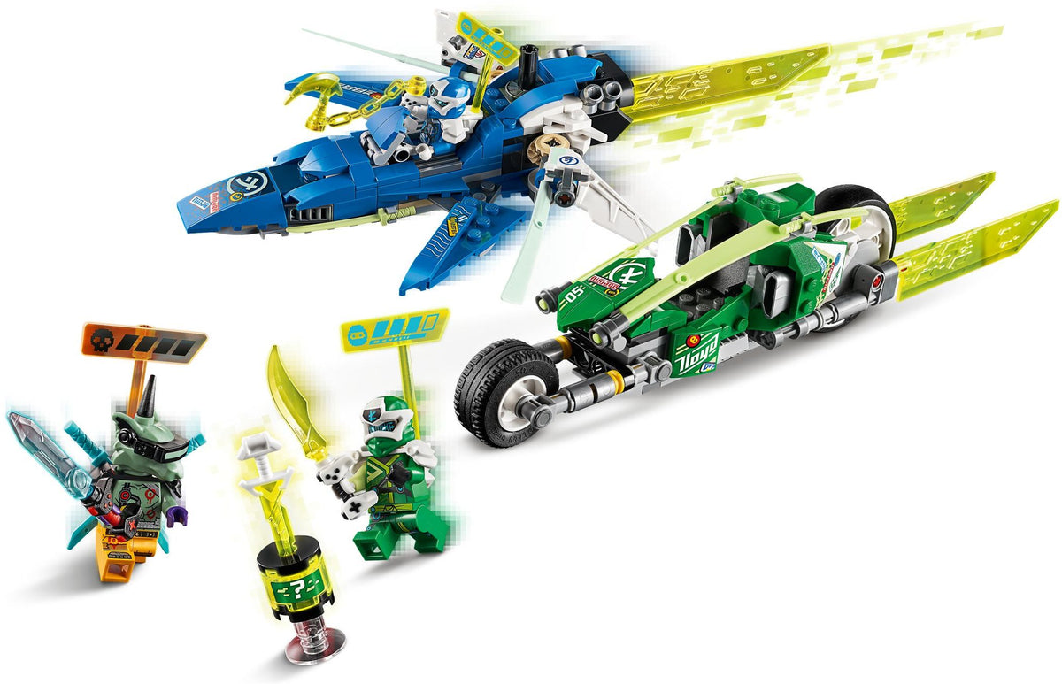 LEGO Ninjago: Jay and Lloyd's Velocity Racers (71709) - New Sealed - minifigures
