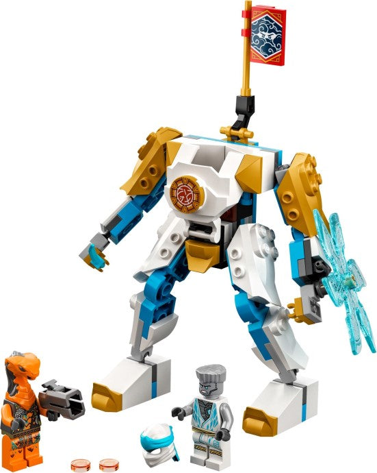 LEGO Ninjago: NINJAGO Zane’s Power Up Mech EVO 71761 Playset Featuring Ninja Battle Toys, NINJAGO Zane and a Snake Figure; Creative Building Kit for Ninja Fans Aged 6+ (95 Pieces) (71761) - New Sealed - rear view