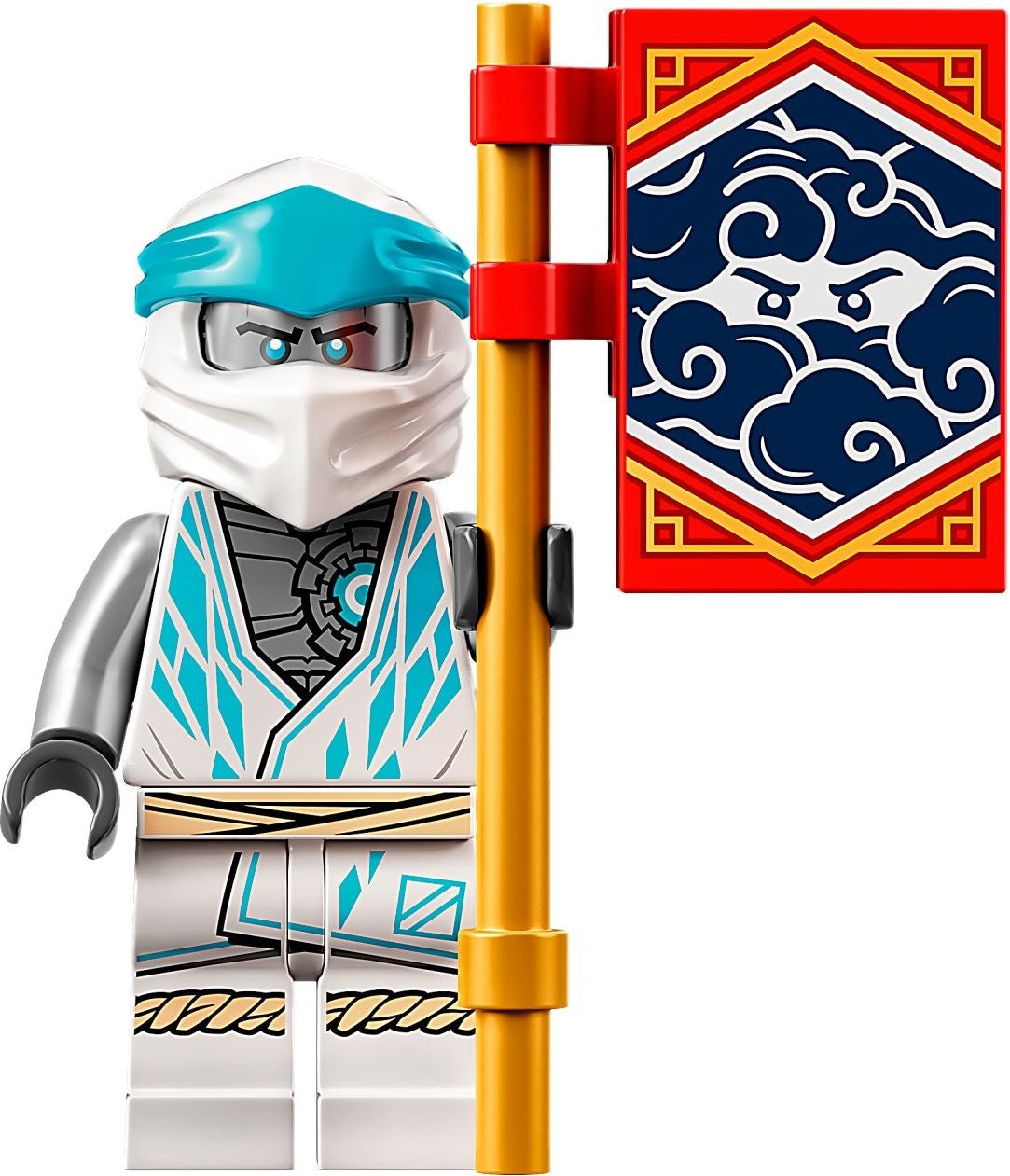 LEGO Ninjago: NINJAGO Zane’s Power Up Mech EVO 71761 Playset Featuring Ninja Battle Toys, NINJAGO Zane and a Snake Figure; Creative Building Kit for Ninja Fans Aged 6+ (95 Pieces) (71761) - New Sealed - minifigures