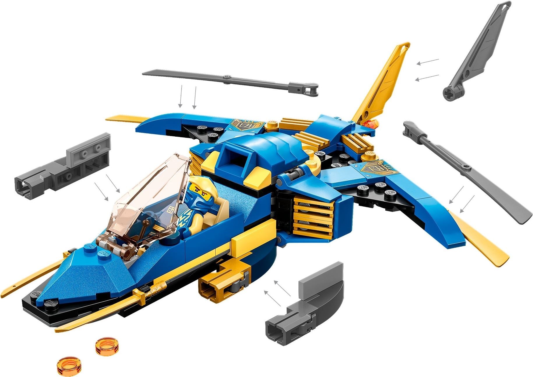 LEGO Ninjago: Jay's Lightning Jet EVO (71784) - New Sealed - minifigures