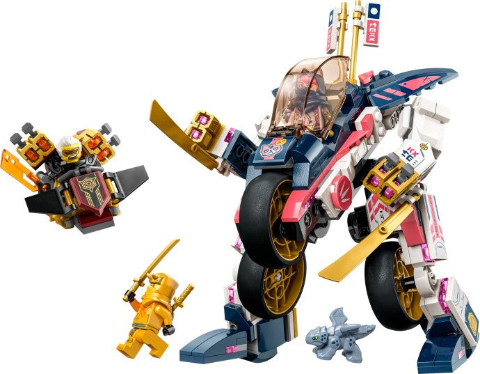 LEGO Ninjago: Sora's Transforming Mech Bike Racer (71792) - New Sealed - play features