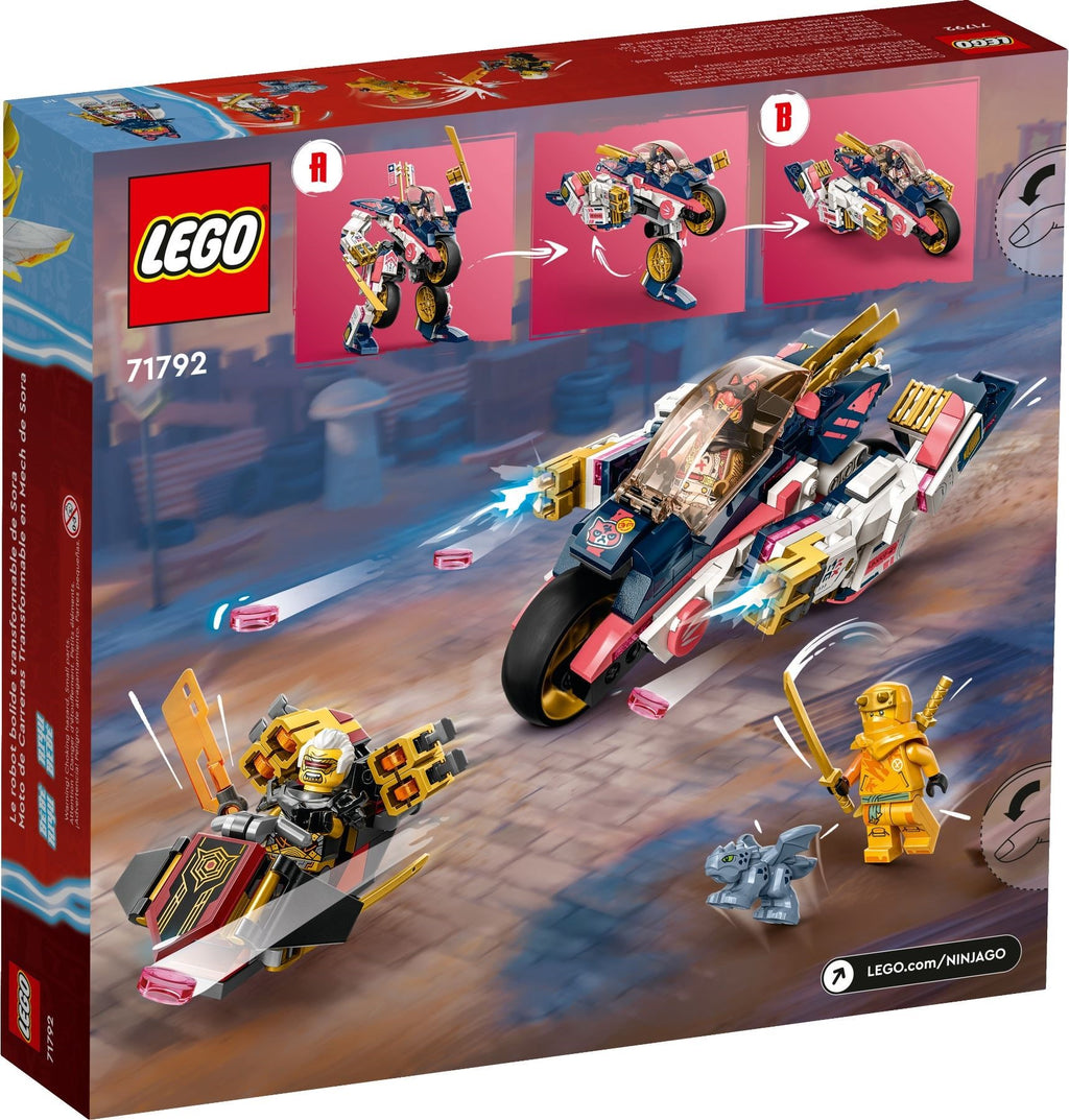 LEGO Ninjago: Sora's Transforming Mech Bike Racer (71792) - New Sealed - rear view