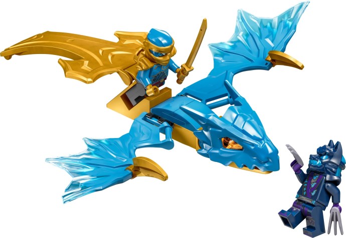 LEGO Ninjago: NINJAGO Nya’s Rising Dragon Strike Model, Toy Figure Building Set for 6 Plus Year Old Girls, Boys & Kids with Ninja Character Nya Minifigure and Katana Sword Accessory, Birthday Gift Idea 71802 (71802) - New Sealed - close-up