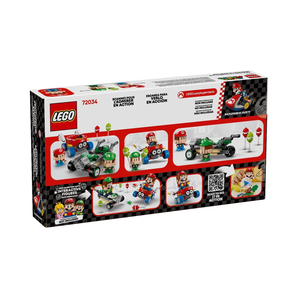 LEGO Super Mario: Mario Kart – Baby Mario vs. Baby Luigi (72034) - New Sealed - minifigures