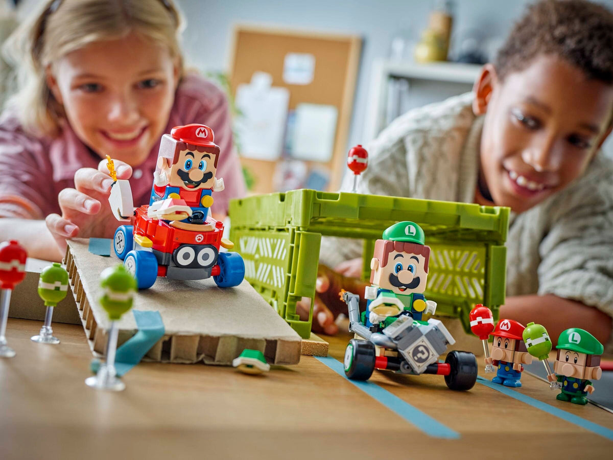 LEGO Super Mario: Mario Kart – Baby Mario vs. Baby Luigi (72034) - New Sealed - close-up