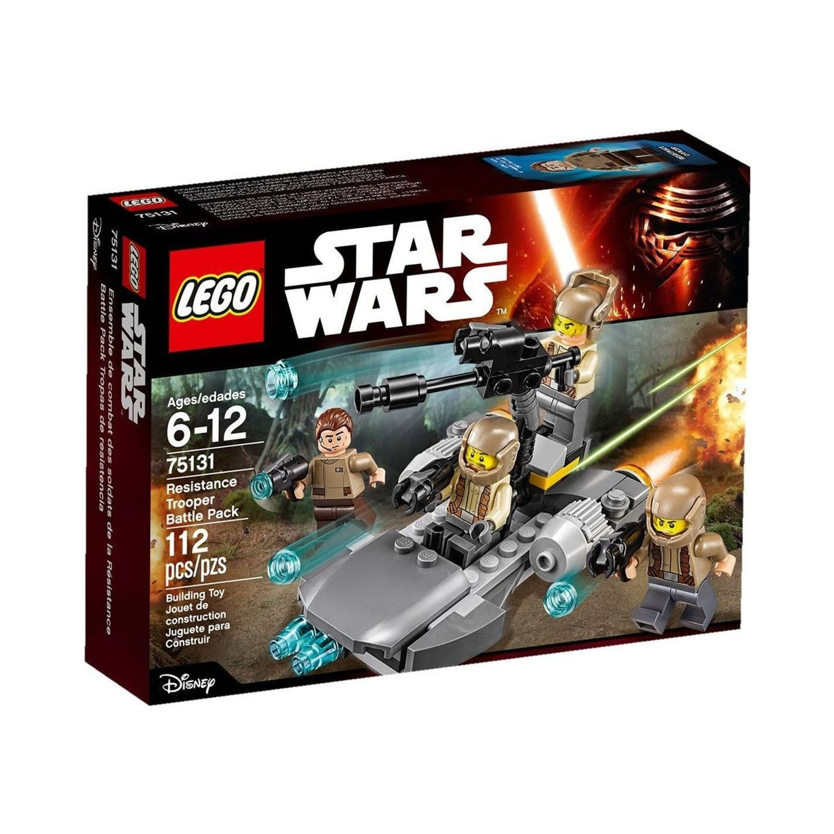 LEGO Star Wars: Star Wars: The Mandalorian Ambush on Mandalore Battle Pack, Building Toy for 6 Plus Year Old Boys & Girls, with 4 Character Minifigures, Small Creative Gift for Kids 75373 (75131) - New Sealed - box front
