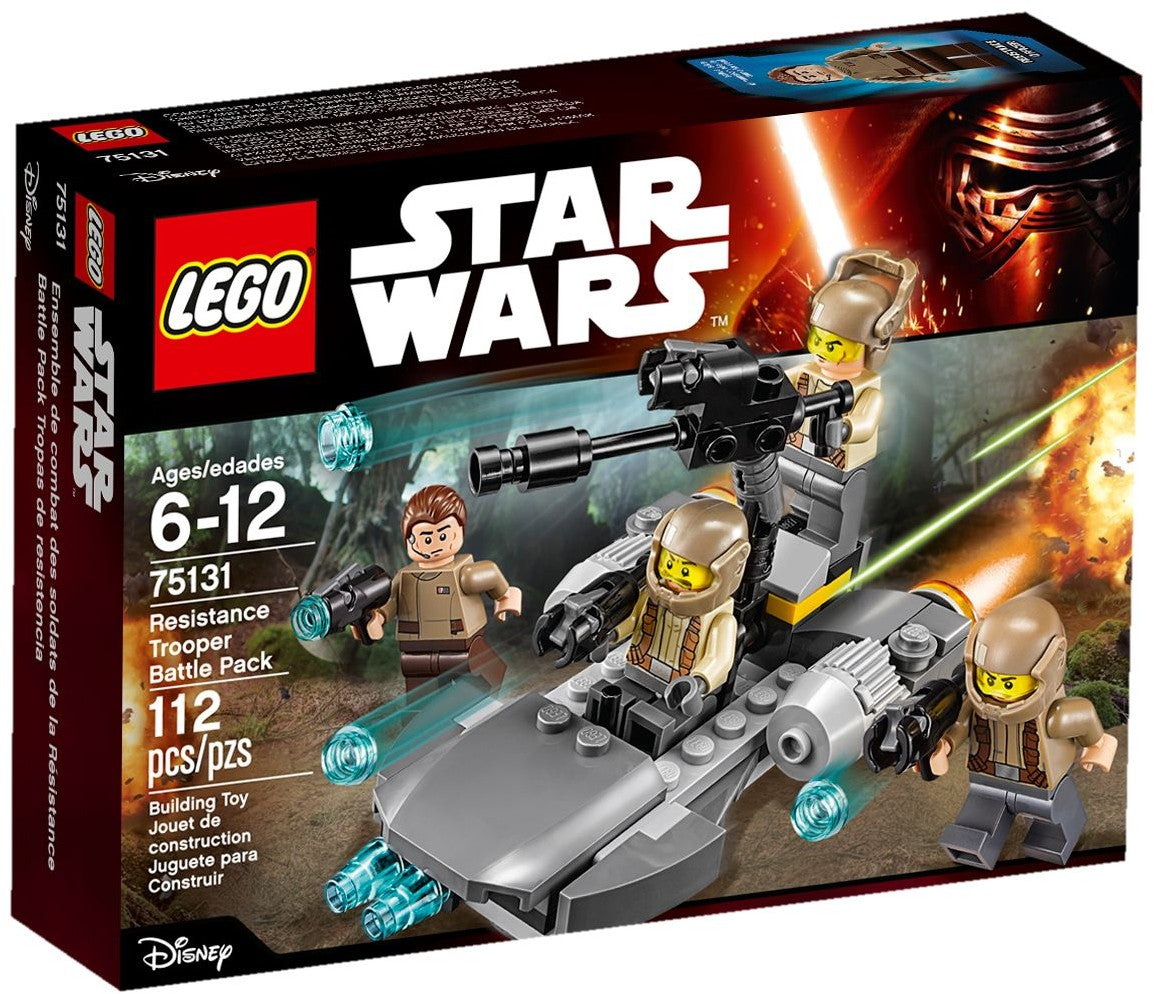 LEGO Star Wars: Star Wars: The Mandalorian Ambush on Mandalore Battle Pack, Building Toy for 6 Plus Year Old Boys & Girls, with 4 Character Minifigures, Small Creative Gift for Kids 75373 (75131) - New Sealed - box front