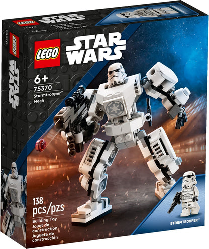LEGO Star Wars: Star Wars Stormtrooper Mech Set, Buildable Action Figure Model with Jointed Parts, Minifigure Cockpit and Large Stud-Shooter, Collectible Toy for Kids Aged 6 and Up 75370 (75370) - New Sealed - box front