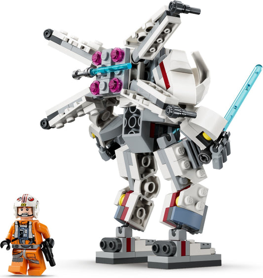 LEGO Star Wars: Star Wars Luke Skywalker X-Wing Mech, Collectible Building Toy for 6 Plus Year Old Boys, Girls & Kids, with a Character Minifigure for Fantasy Action-Adventures, Small Creative Gift Idea 75390 (75390) - New Sealed - box front