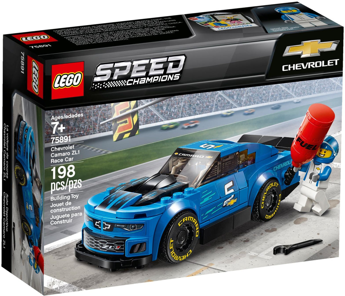LEGO Speed Champions: 75891 Speed Champions Chevrolet Camaro ZL1 Race Car Collectible (75891) - New Sealed - box front