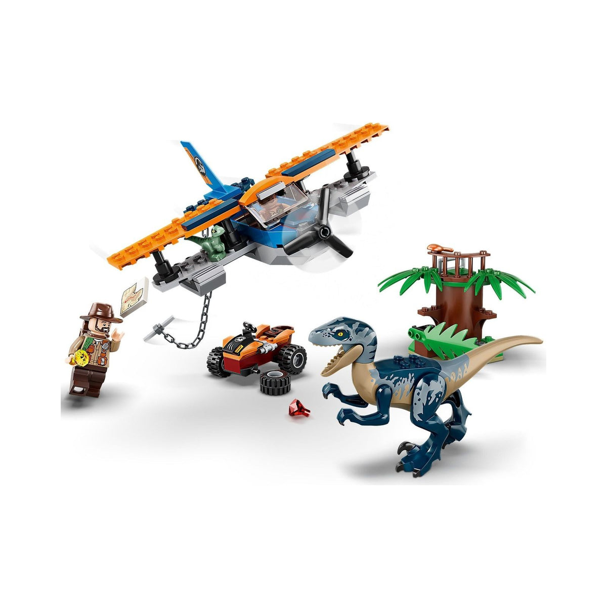 LEGO Jurassic World: Velociraptor: Biplane Rescue Mission (75942) - New Sealed - alternate view