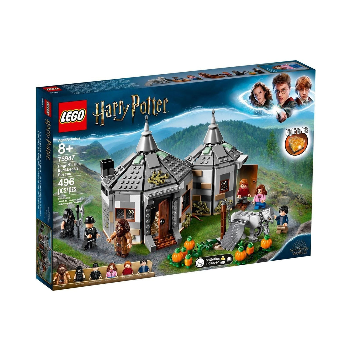 LEGO Harry Potter: 75947 Harry Potter Hagrid’s Hut: Buckbeak’s Rescue Playset with Hippogriff Figure, Toy Gift Idea for Kids Age 8+ (75947) - New Sealed - box front