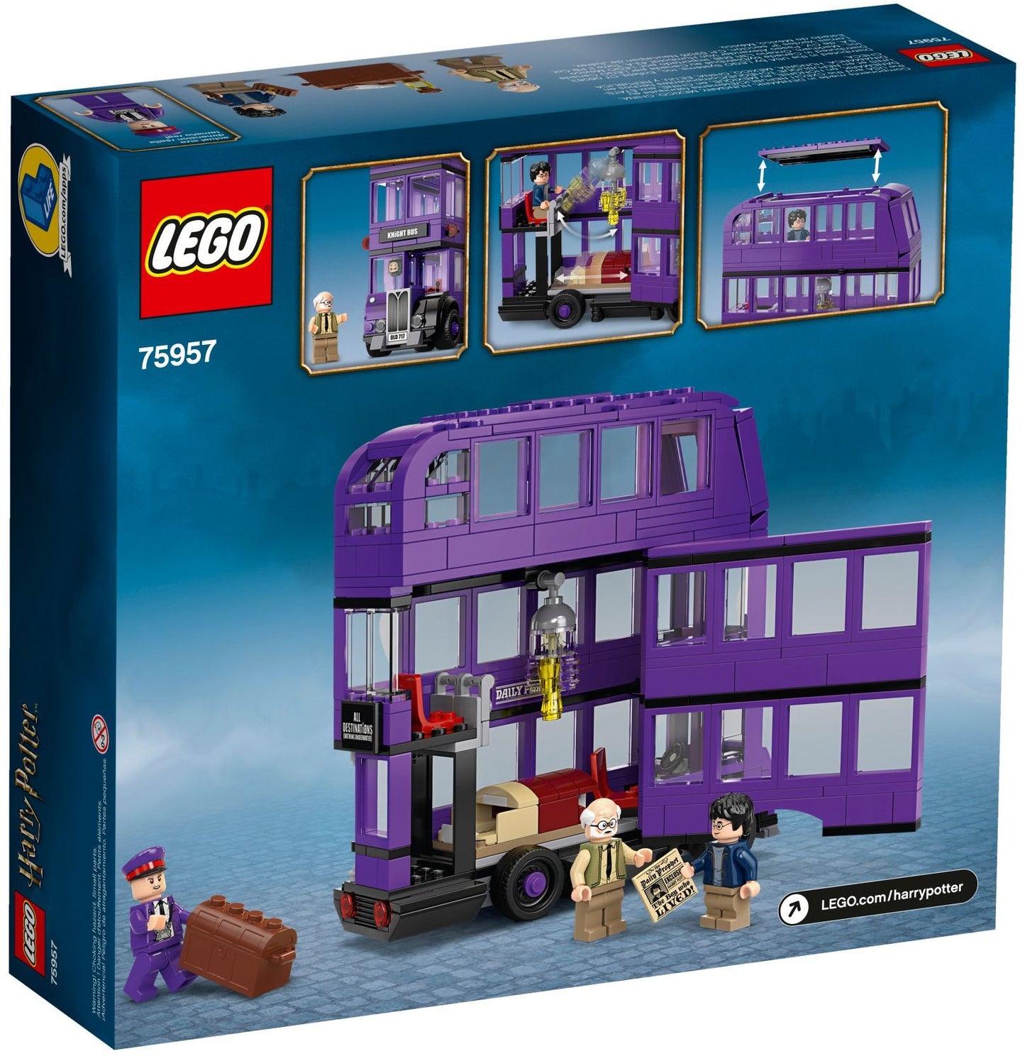 LEGO Harry Potter: 75957 Harry Potter Knight Bus Toy, Triple-decker Collectable Set with Minifigures, for Kids Age 8+ (75957) - New Sealed