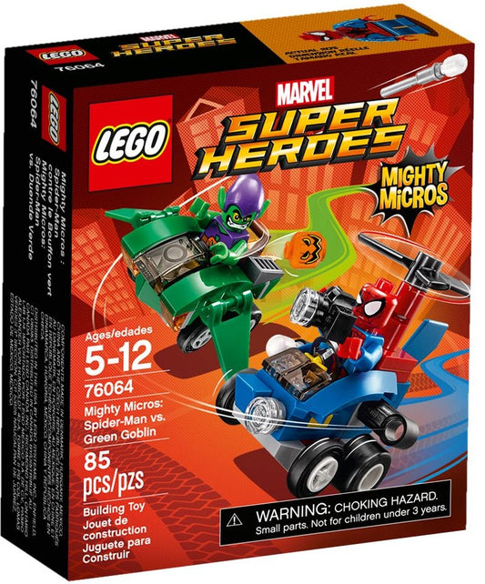 LEGO Super Heroes Marvel: Mighty Micros: Spider-Man vs. Green Goblin (76064) - New Sealed - box front