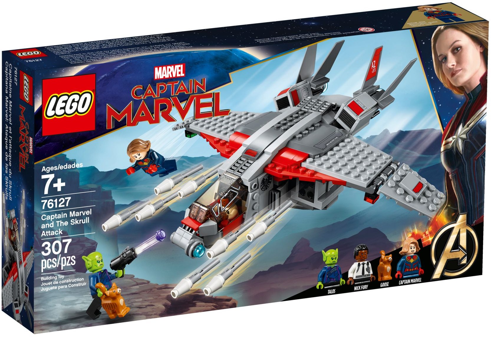 LEGO Super Heroes Marvel: Captain Marvel and The Skrull Attack (76127) - New Sealed - box front