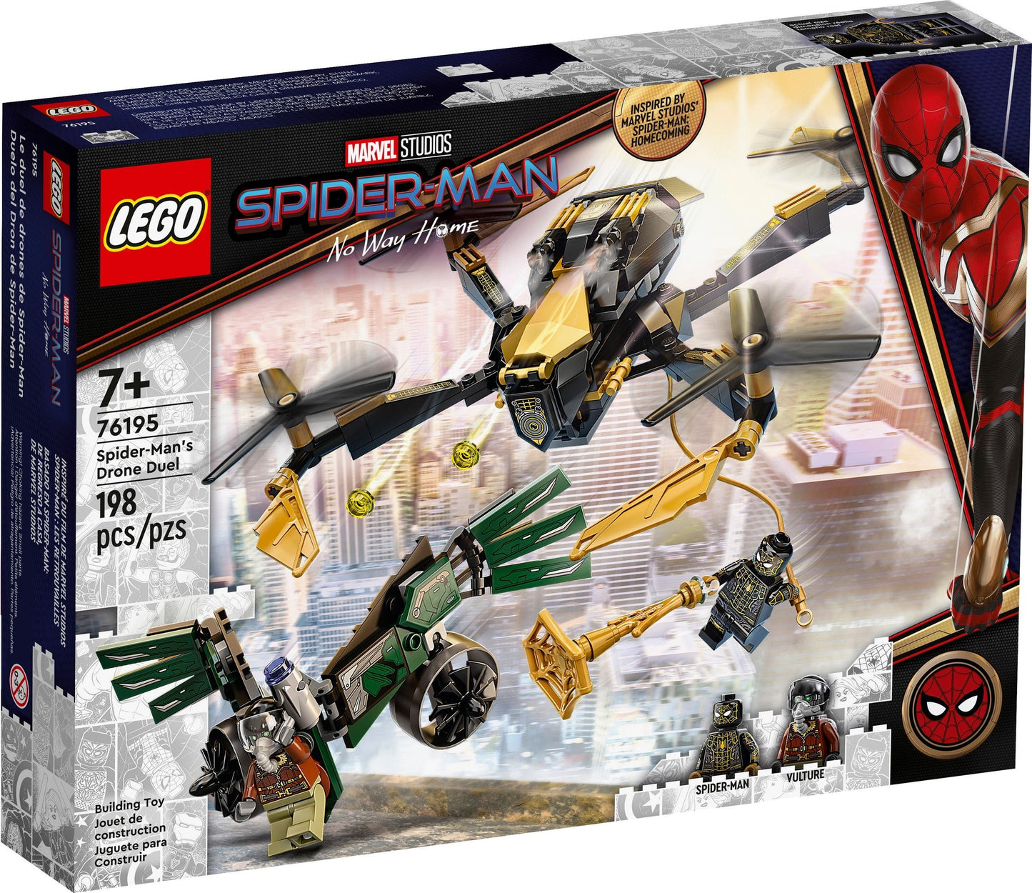 LEGO Super Heroes Marvel: Spider-Man's Drone Duel (76195) - New Sealed - box front