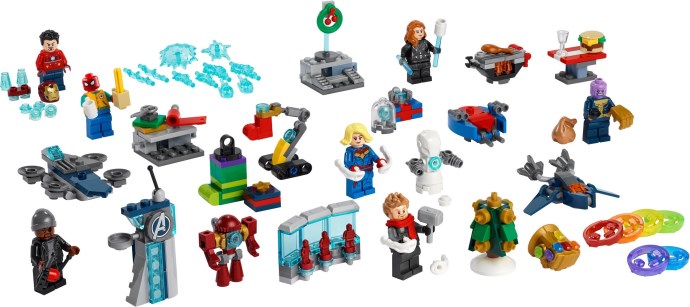 LEGO Advent: Marvel The Avengers Advent Calendar 2021 (76196) - New Sealed - play features