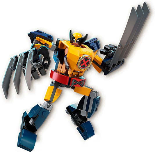 LEGO Super Heroes Marvel: Marvel Wolverine Mech Armor 76202 Building Kit; Collectible Mech and Minifigure for Wolverine Fans Aged 7+ (141 Pieces) (76202) - New Sealed - box front