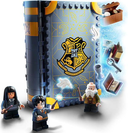 LEGO Harry Potter: 76385 Harry Potter Hogwarts Moment: Charms Class, Collectible Book Toy, Travel Case, Portable Playset (76385) - New Sealed - minifigures