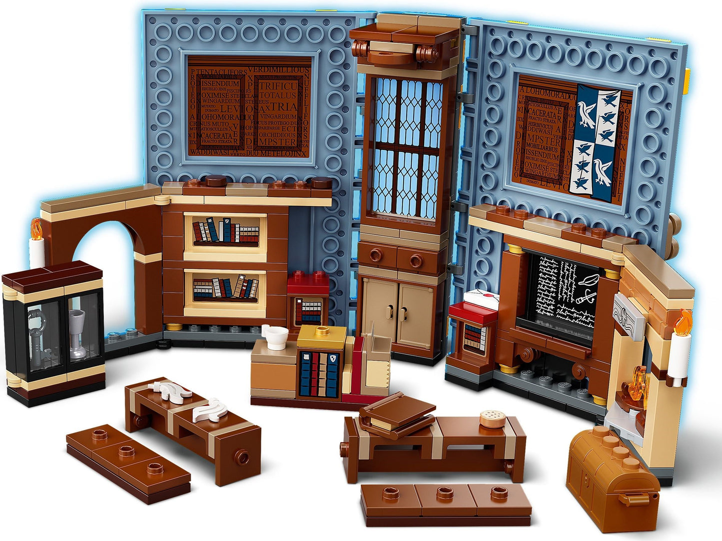 LEGO Harry Potter: 76385 Harry Potter Hogwarts Moment: Charms Class, Collectible Book Toy, Travel Case, Portable Playset (76385) - New Sealed - set details