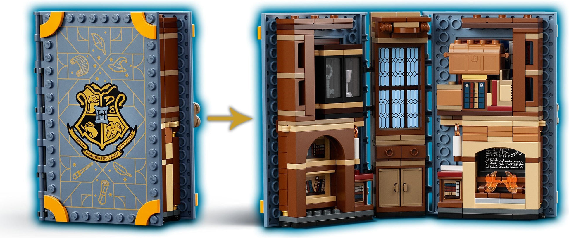 LEGO Harry Potter: 76385 Harry Potter Hogwarts Moment: Charms Class, Collectible Book Toy, Travel Case, Portable Playset (76385) - New Sealed - rear view