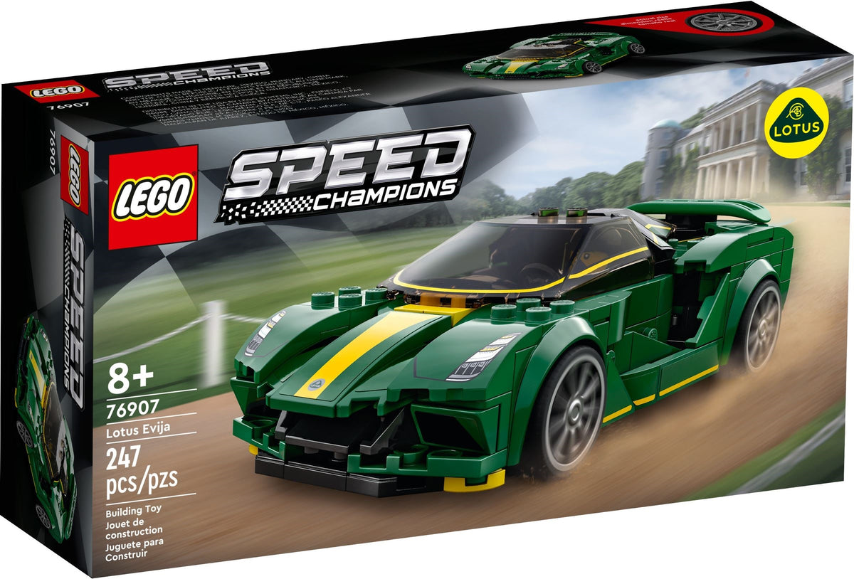 LEGO Speed Champions: 76907 Speed Champions Lotus Evija Voiture de Course, Jouet Réduit Avec Minifigure de Pilote de Course, Jouet Pour Enfants (76907) - New Sealed - box front