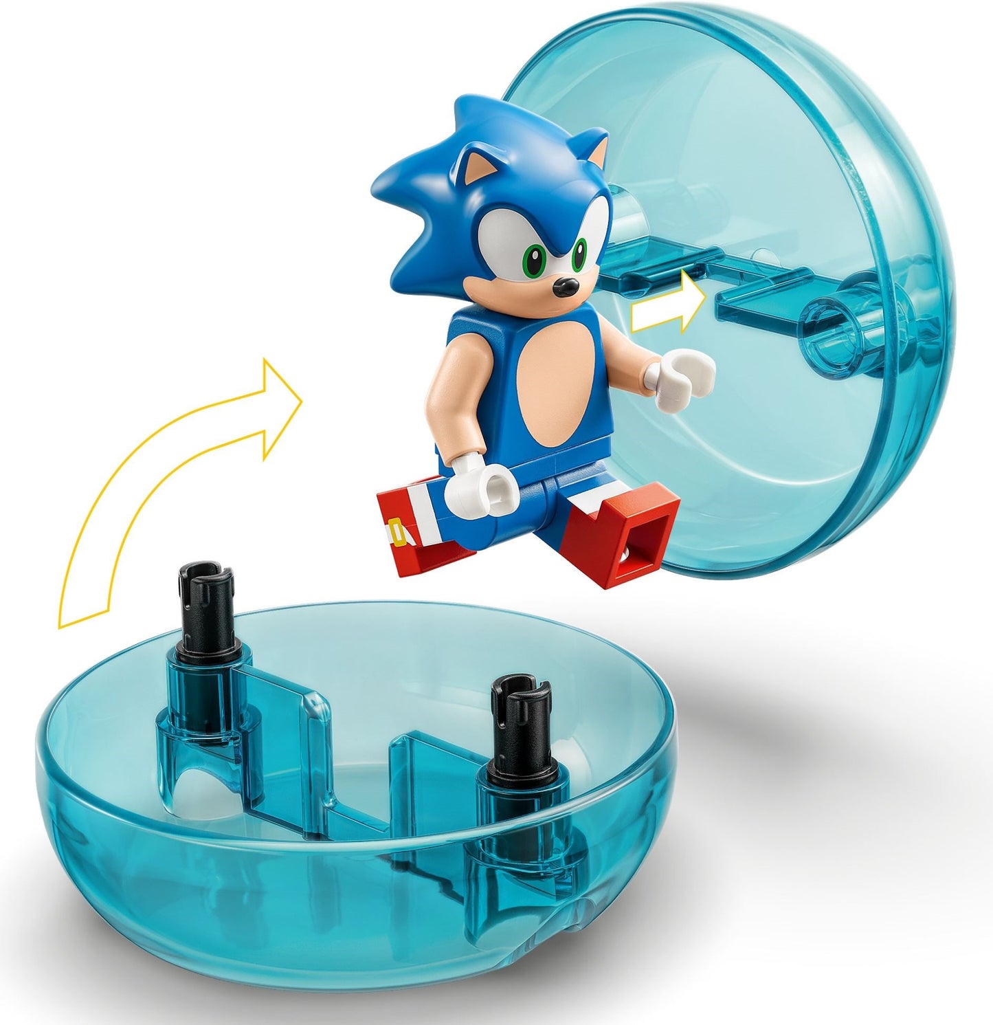LEGO Sonic The Hedgehog: Sonic the Hedgehog Sonic's Speed Sphere Challenge Set, Buildable Toy Game with 3 Characters incl. a Moto Bug Badnik Figure, Toys for Kids, Boys & Girls 6 Plus Years Old 76990 (76990) - New Sealed - alternate view