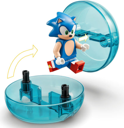 LEGO Sonic The Hedgehog: Sonic the Hedgehog Sonic's Speed Sphere Challenge Set, Buildable Toy Game with 3 Characters incl. a Moto Bug Badnik Figure, Toys for Kids, Boys & Girls 6 Plus Years Old 76990 (76990) - New Sealed - alternate view