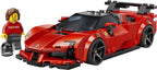 LEGO Speed Champions: Speed Champions Ferrari SF90 XX Stradale Sports Car Toy - Model Kit w/a Collectible Driver Minifigure - Birthday Gift Idea for 9+ Year Old Boys & Motorsport Fans - 77254 (77254) - New Sealed - box front