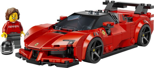 LEGO Speed Champions: Speed Champions Ferrari SF90 XX Stradale Sports Car Toy - Model Kit w/a Collectible Driver Minifigure - Birthday Gift Idea for 9+ Year Old Boys & Motorsport Fans - 77254 (77254) - New Sealed - box front