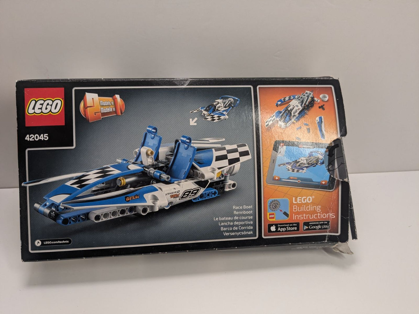 LEGO Technic: Hydroplane Racer (42045) - Complete - rear view