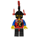 LEGO Dragon Knights - Knight 2, Black Legs with Red Hips, Black Dragon Helmet, Yellow Plumes (cas018) - Complete - built set