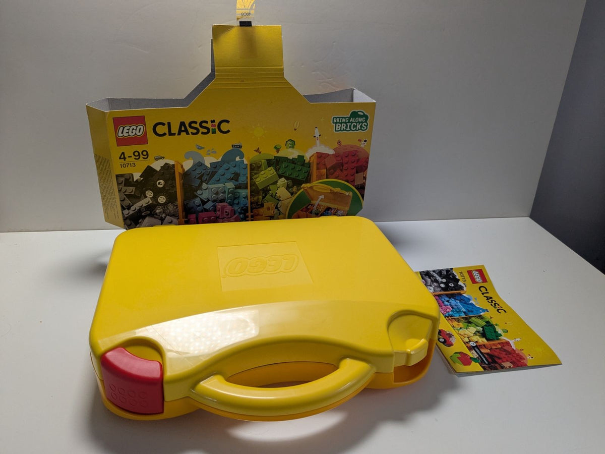 LEGO Classic: 10713 Classic Creative Suitcase, Toy Storage Case with Fun Colourful Building Bricks, Gifts for 4 plus Year old Kids, Boys & Girls (10713) - Incomplete - box front
