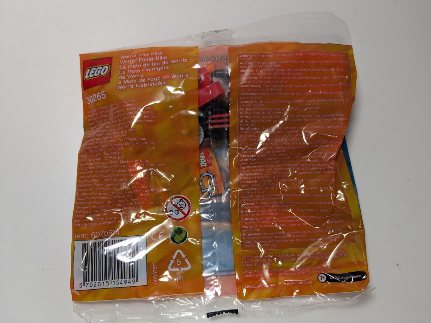 LEGO Legends of Chima: Worriz' Fire Bike (30265) - New Sealed - minifigures