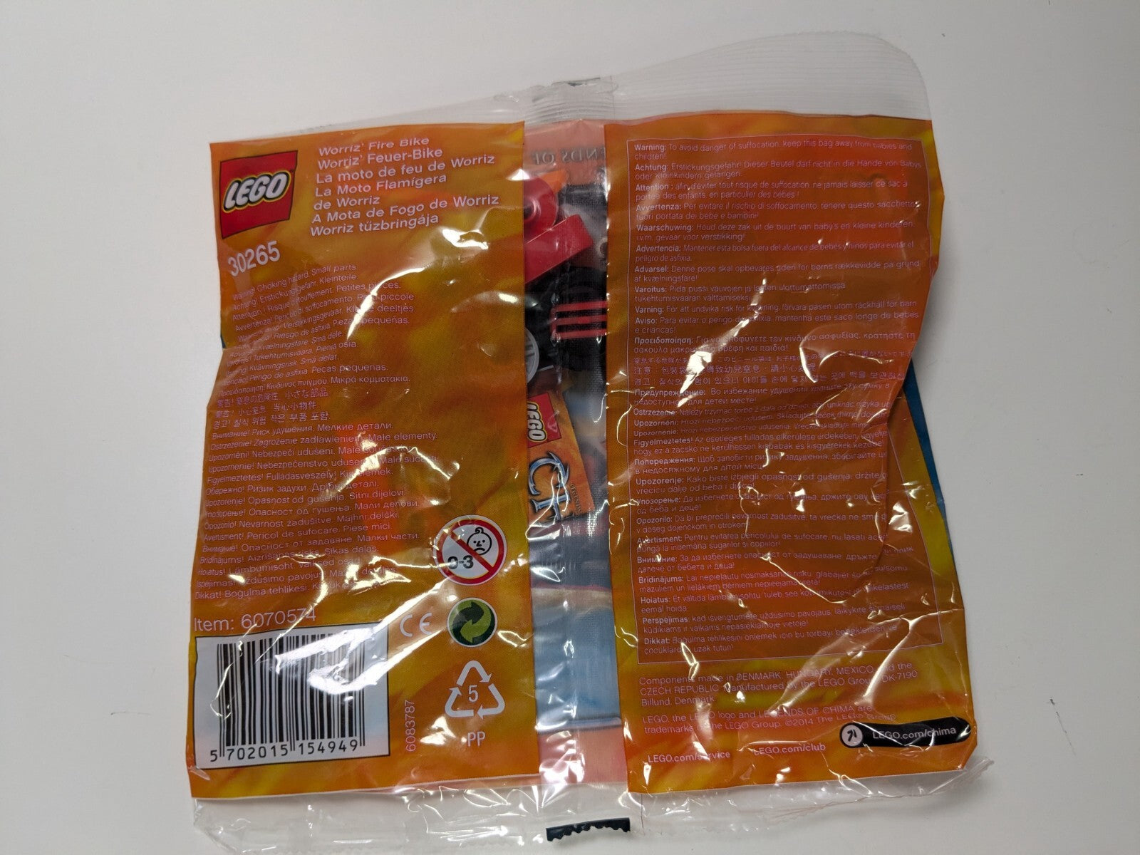 LEGO Legends of Chima: Worriz' Fire Bike (30265) - New Sealed - minifigures