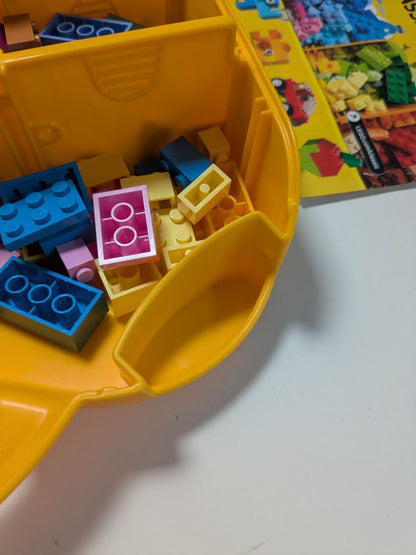 LEGO Classic: 10713 Classic Creative Suitcase, Toy Storage Case with Fun Colourful Building Bricks, Gifts for 4 plus Year old Kids, Boys & Girls (10713) - Incomplete - close-up