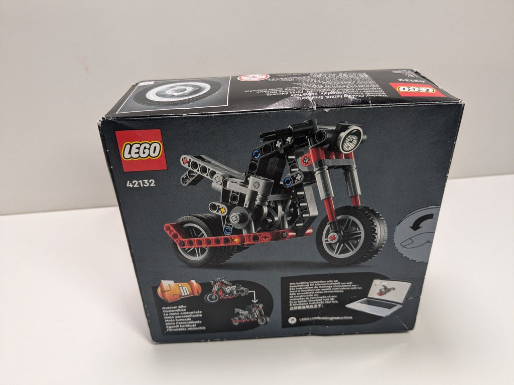 LEGO Technic: Technic Motorcycle 42132 Model Building Kit; Give Kids a Treat with This Motorcycle Model; 2-in-1 Toy for Kids Aged 7+ (163 Pieces) (42132) - New Sealed - set details